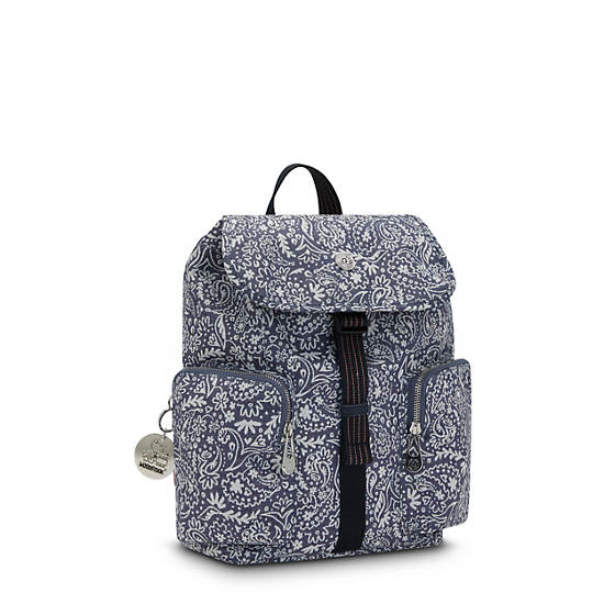 Kipling Anto Woodstock Rugzak Wit Blauw | BE 1539LI